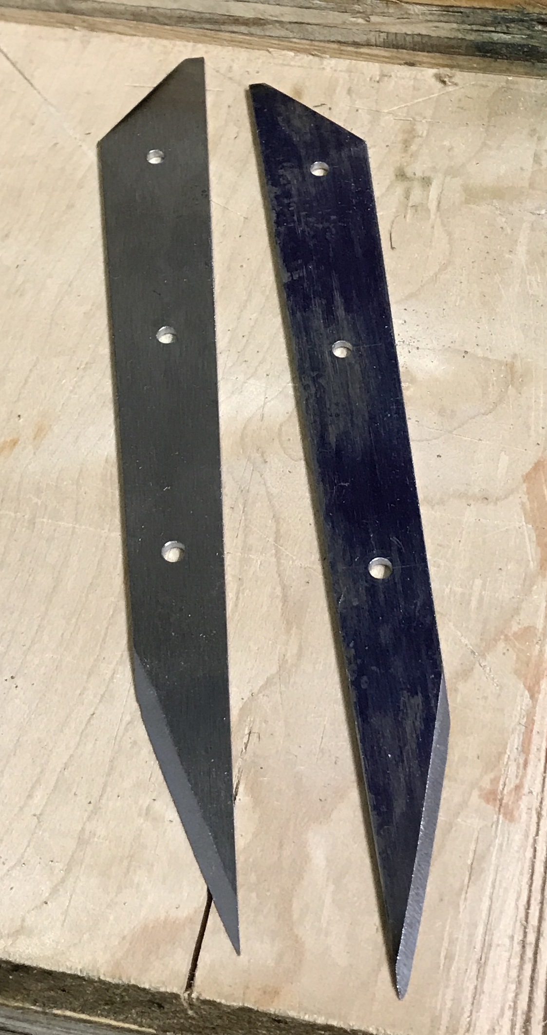 Marking knives sized and beveled